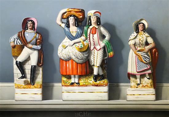 § Frederick Clifford Harrison (1901-1984) Staffordshire figures 16.75 x 24in.